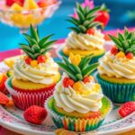 Cupcakes de piña colada