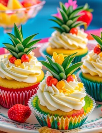 Cupcakes de piña colada