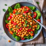 Ensalada de Garbanzos y Pimiento Asado