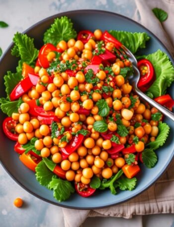 Ensalada de Garbanzos y Pimiento Asado