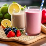 Licuado energizante de avena y frutas