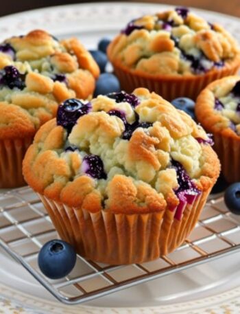 Muffins de almendra y arándanos