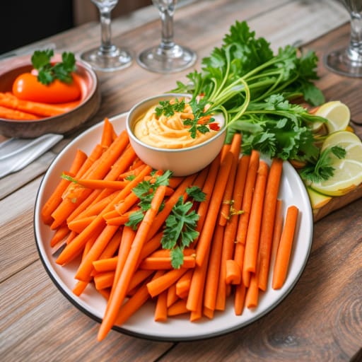 Palitos de Zanahoria con Hummus