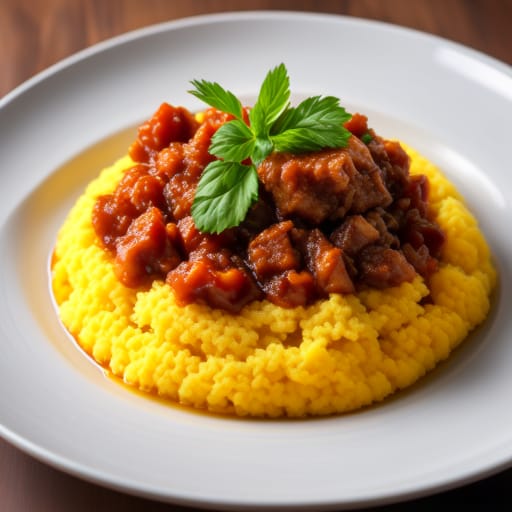 Polenta con ragú de carne