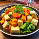 Tofu al curry con verduras