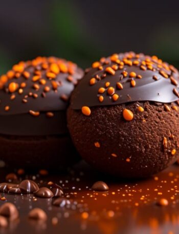 Trufas de chocolate negro y naranja