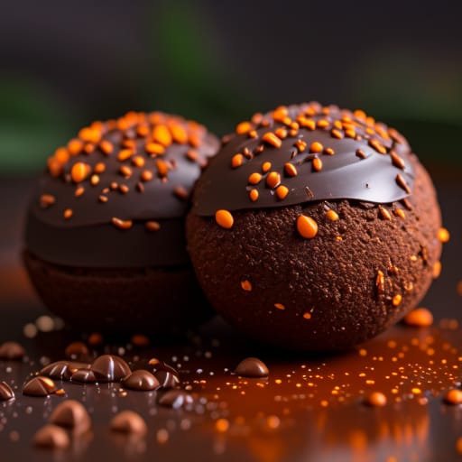 Trufas de chocolate negro y naranja