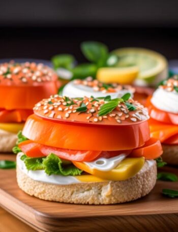 Bagels con salmón ahumado y crema de queso