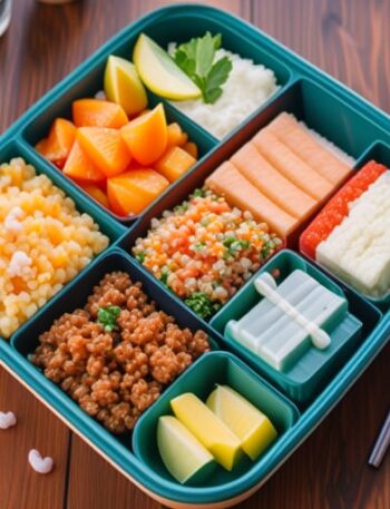 Bento box con variedad de opciones