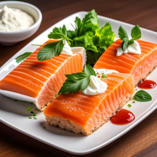 Canapés de salmón y crema agria