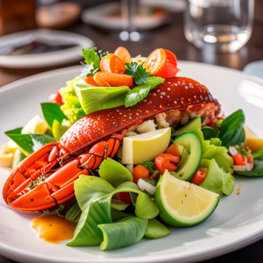 Ensalada de langosta con aguacate