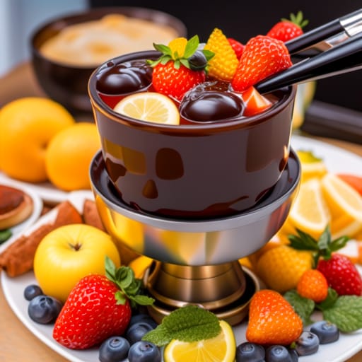 Fondue de chocolate con frutas