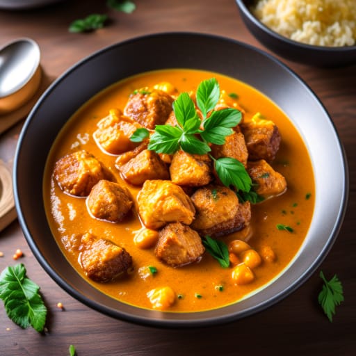 Pollo al curry en olla de cocción lenta