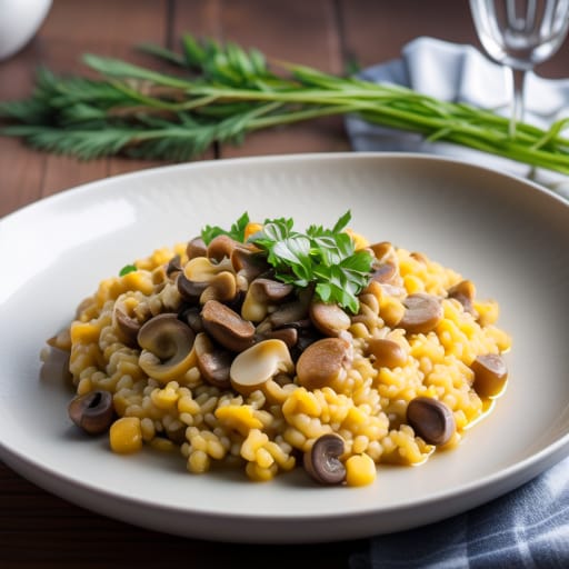 Risotto de champiñones en microondas