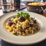 Risotto de champiñones y trufas