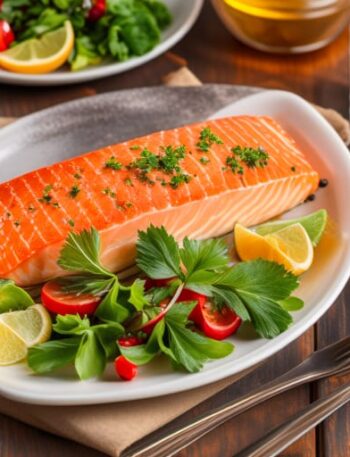 Salmón al horno con costra de hierbas