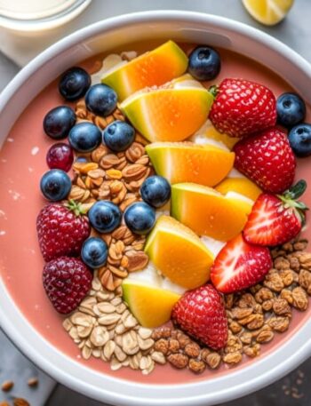 Smoothie bowl de frutas y granola