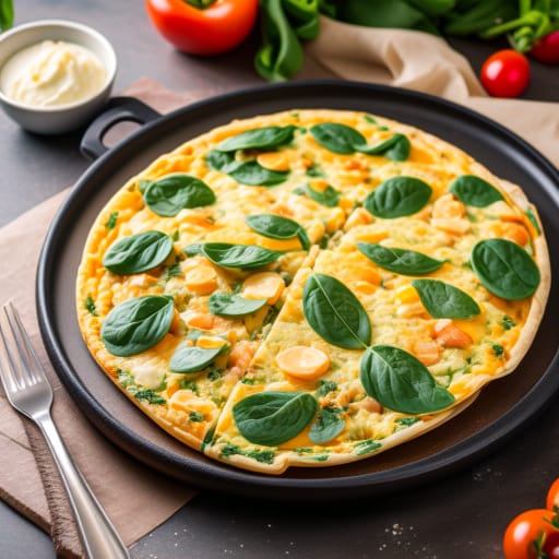 Tortilla de espinacas y queso