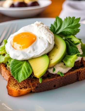 Tostadas de aguacate con huevo pochado