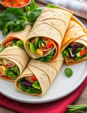 Wraps de hummus y verduras