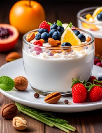 Yogur con frutas y frutos secos